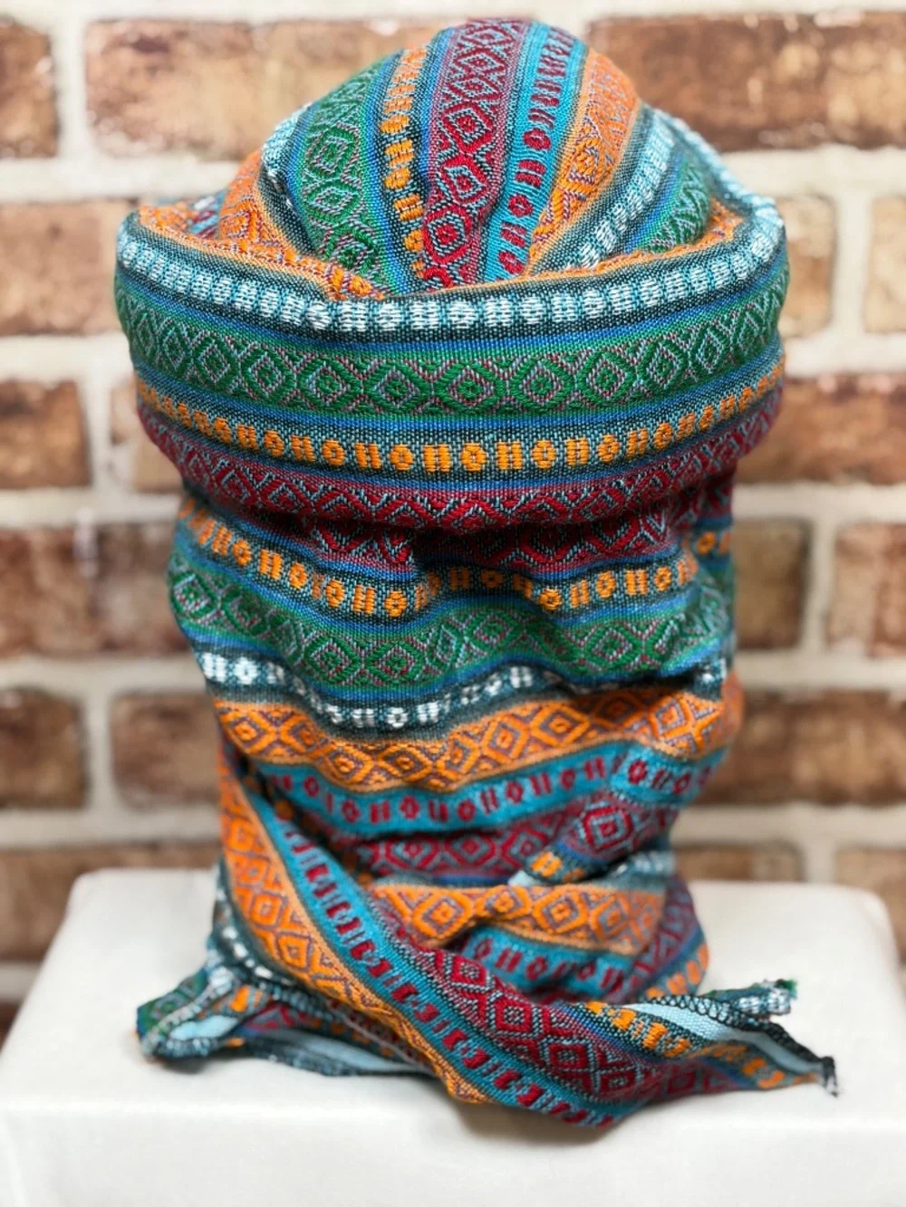 Traditional Ethnic Evil Eye Pashmina Hat with Scarf Fez Nomadic Nomad Hat